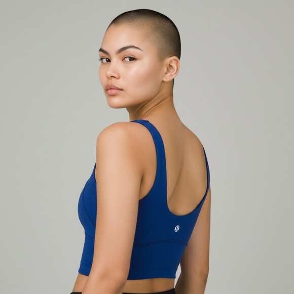 EUC Lululemon Align Tank Top Woman's sz 6 Royal Blue Pads - Picture 3 of 8